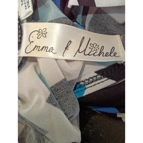 EMMA & MICHELE Women's Midi Wrap Dress Medium Polyester Spandex Geometric - Picture 4 of 5